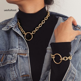 Vòng cổ / vòng tay dạng mắc xích phong cách ufl _ Punk