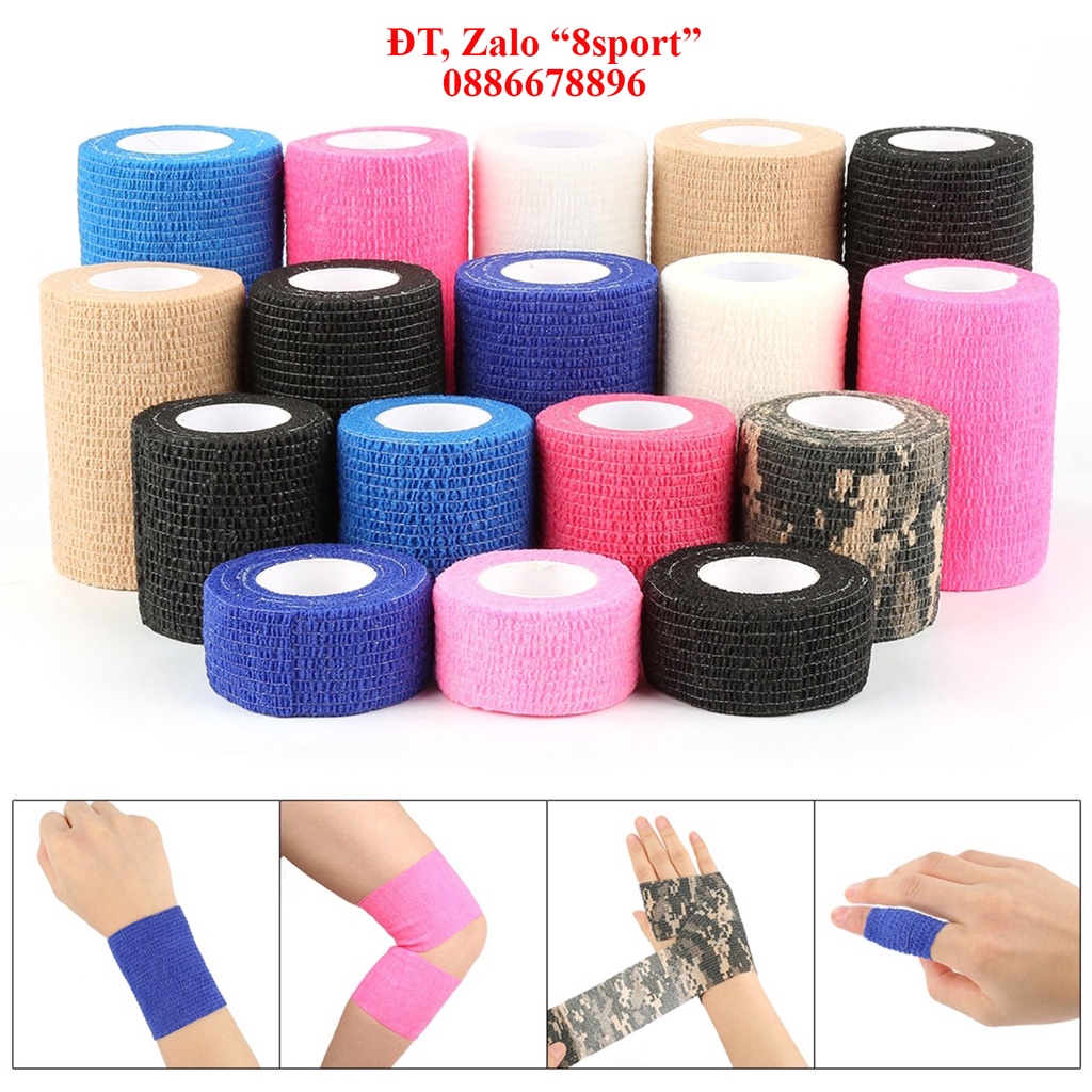 Băng keo thể thao, giúp cố định và bảo vệ các khớp, cơ vận động, giảm trấn thương trong tập luyện thể dục, thể thao