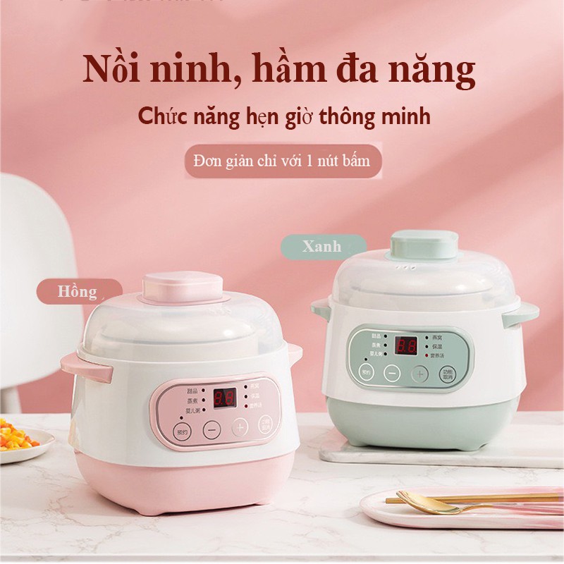 Nồi Nấu Cháo Chậm Nồi hầm cách thuỷ Đa Năng Tiện Lợi Hấp, Nấu Chè, Nấu Cháo, Chưng Yến, Giữ Ấm Vt168