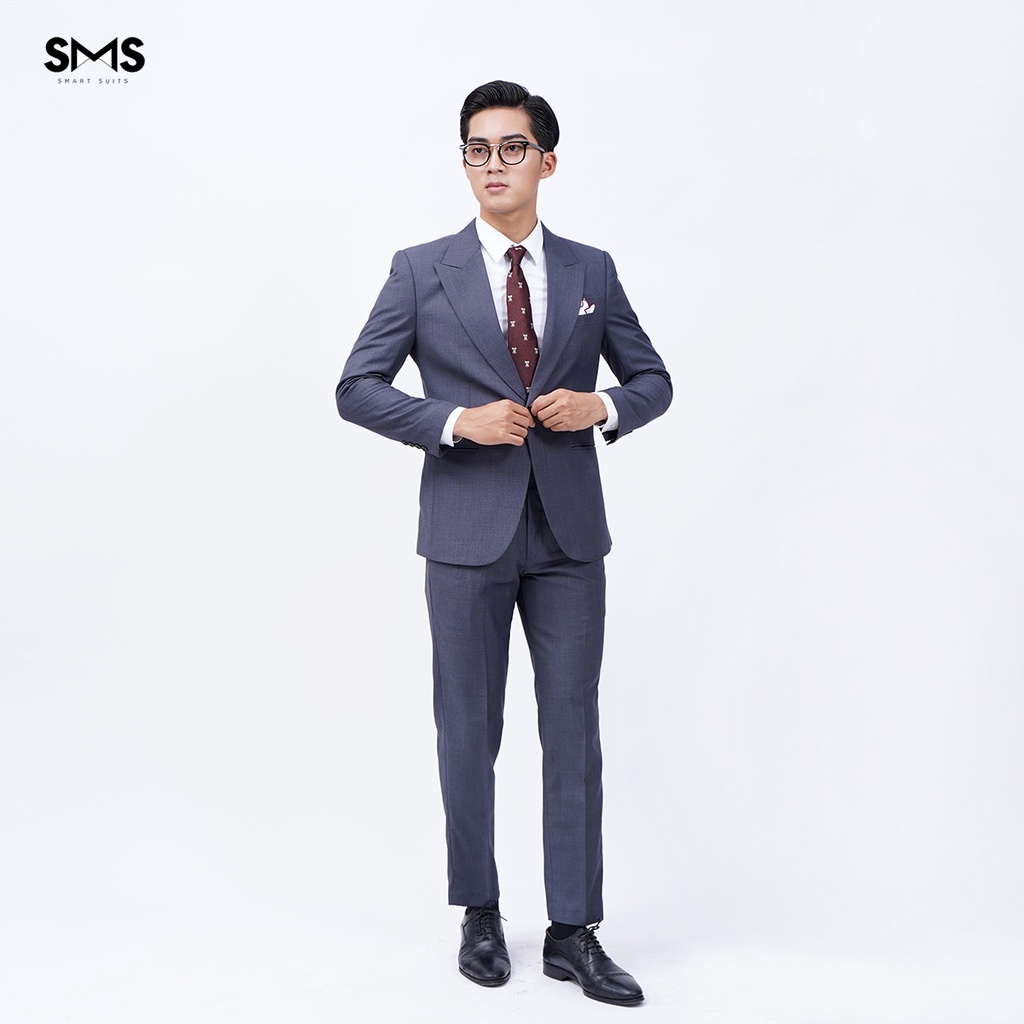 Vest nam xám lông chuột, suits sartorial, 1 khuy 2 túi, chuẩn form Smart Suits