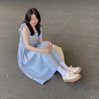 Đầm - váy hai dây babydoll thô thắt nơ 4 màu