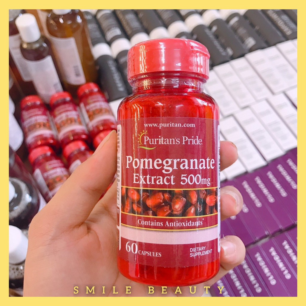 Chống nắng dạng viên lựu đỏ Puritan's pride bảo vệ da 60 viên và 120v