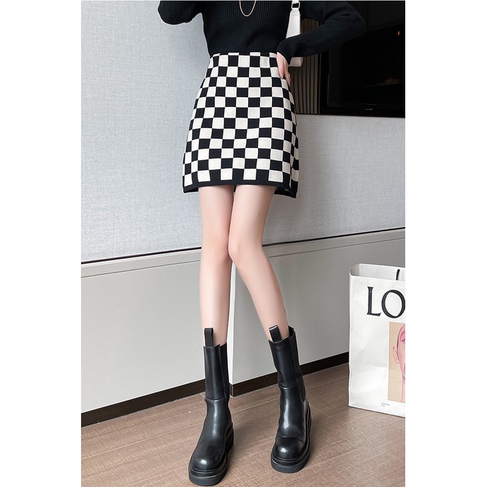 Porozi  Chân váy nữ  dáng chữ A cạp cao phong cách Hàn Quốc có 2 màu