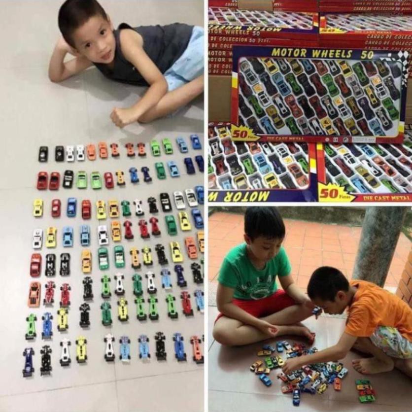 Set 50 xe ô tô mô hình bằng sắt cho bé