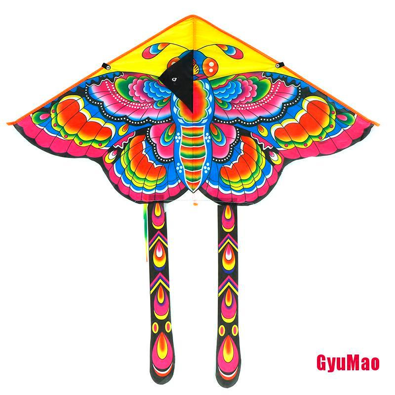 1 Bộ Diều Hình Bướm Đuôi Dài 90*50cm Có Tay Cầm Cho Hoạt Động Ngoài Trời
