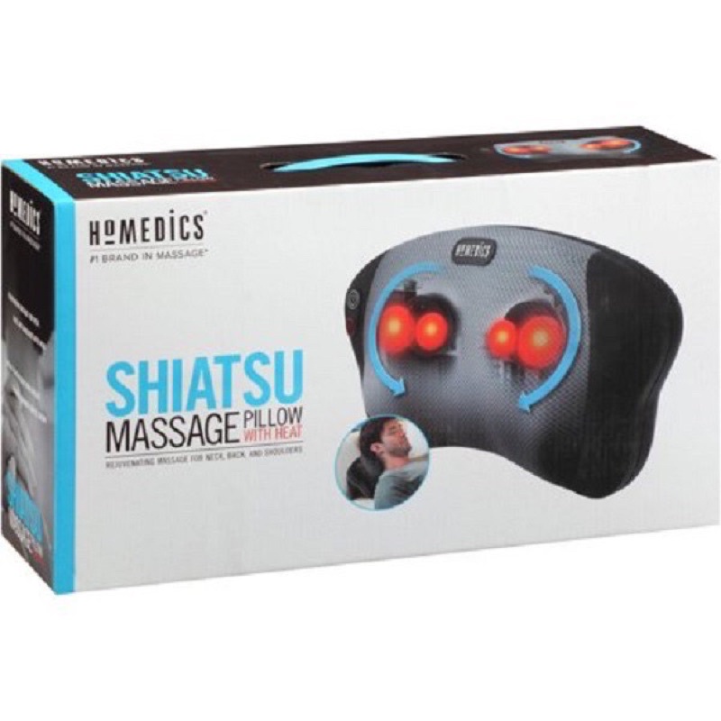 Gối massage, gối massage SHIATSU 4 bi lăn kèm nhiệt HOMEDICS SP-6H-EU công nghệ từ MỸ bảo hành 24 tháng Hàng chính hãng