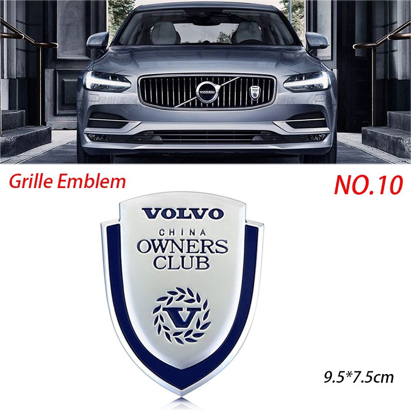 Miếng Dán Kim Loại Trang Trí Lưới Tản Nhiệt Cho Xe Ô Tô Volvo V70 S40