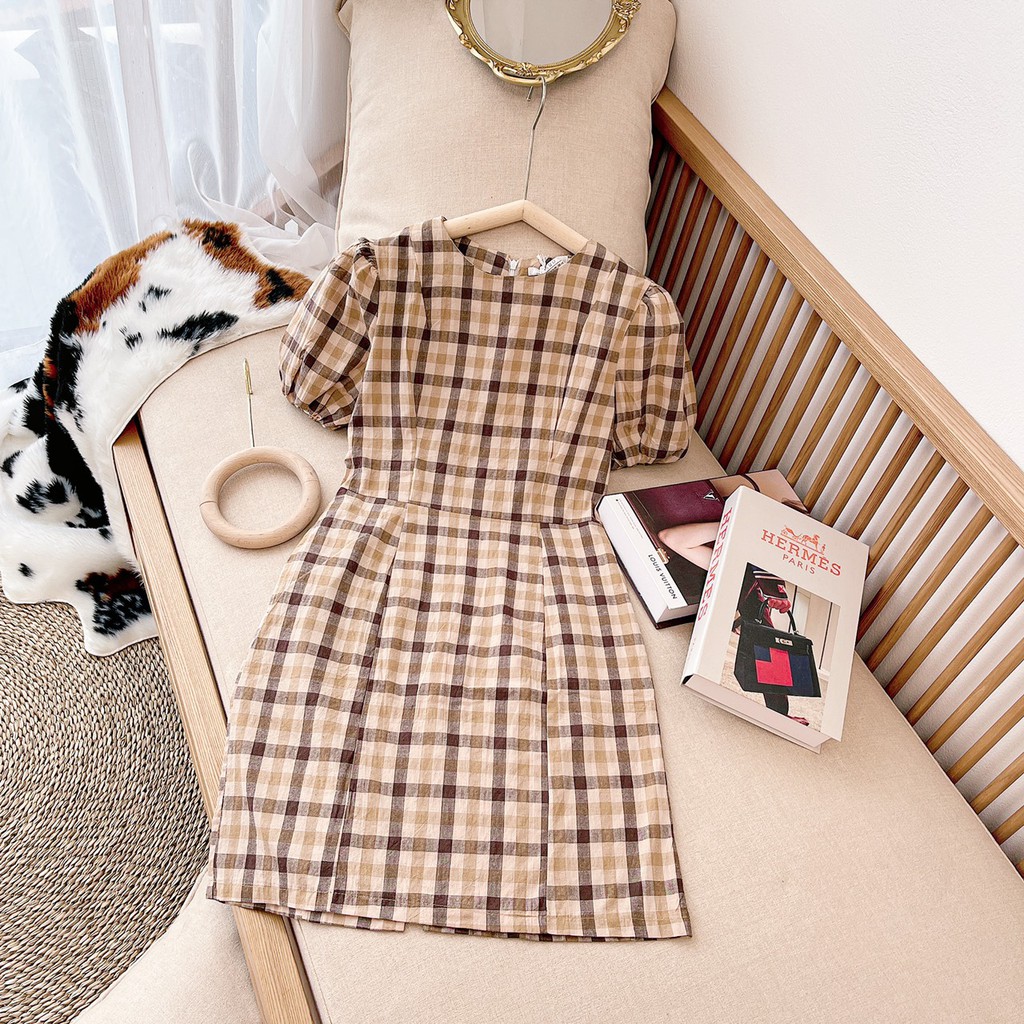 VÁY KẺ TAY BỒNG NỮ CỰC TÂY MÀ SANG DK84 | BigBuy360 - bigbuy360.vn