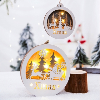 Đèn LED Elk Mặt dây phát sáng Trang trí cây thông Noel LED Elk Luminous Pendants Christmas Tree Decor