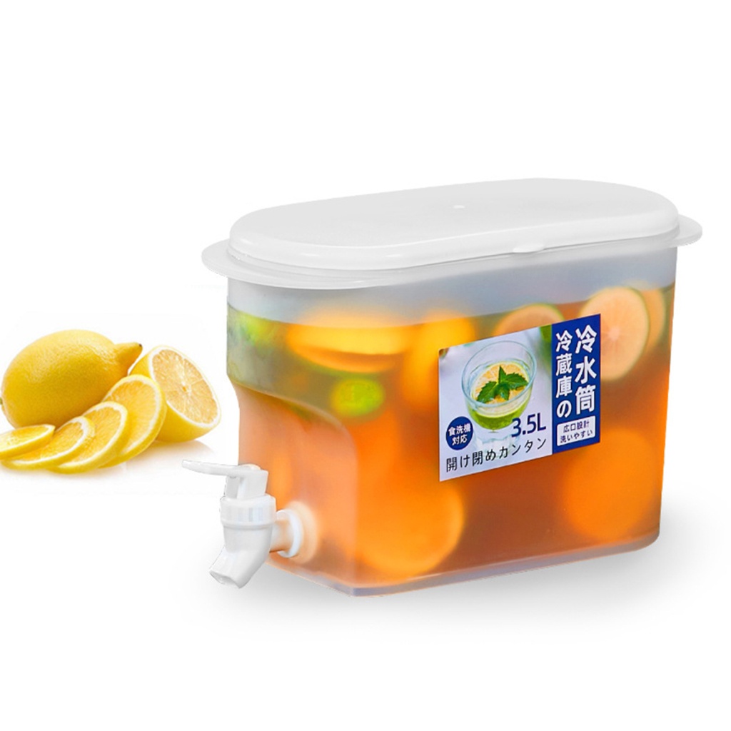 Bình Đựng Nước Lạnh Trong Suốt Chịu Nhiệt Tốt Kèm Vòi Tiện Dụng Cho Gia Đình