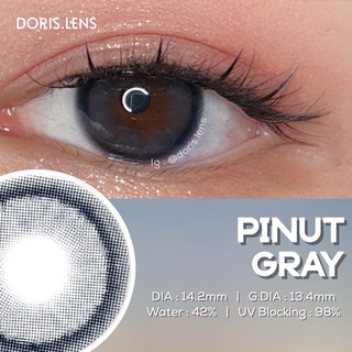 Kính áp tròng doris.lens - pinut gray giãn nhẹ 14.0mm lens mắt xám xanh dương tự nhiên hot douyin 0 đến 6 độ lệch độ