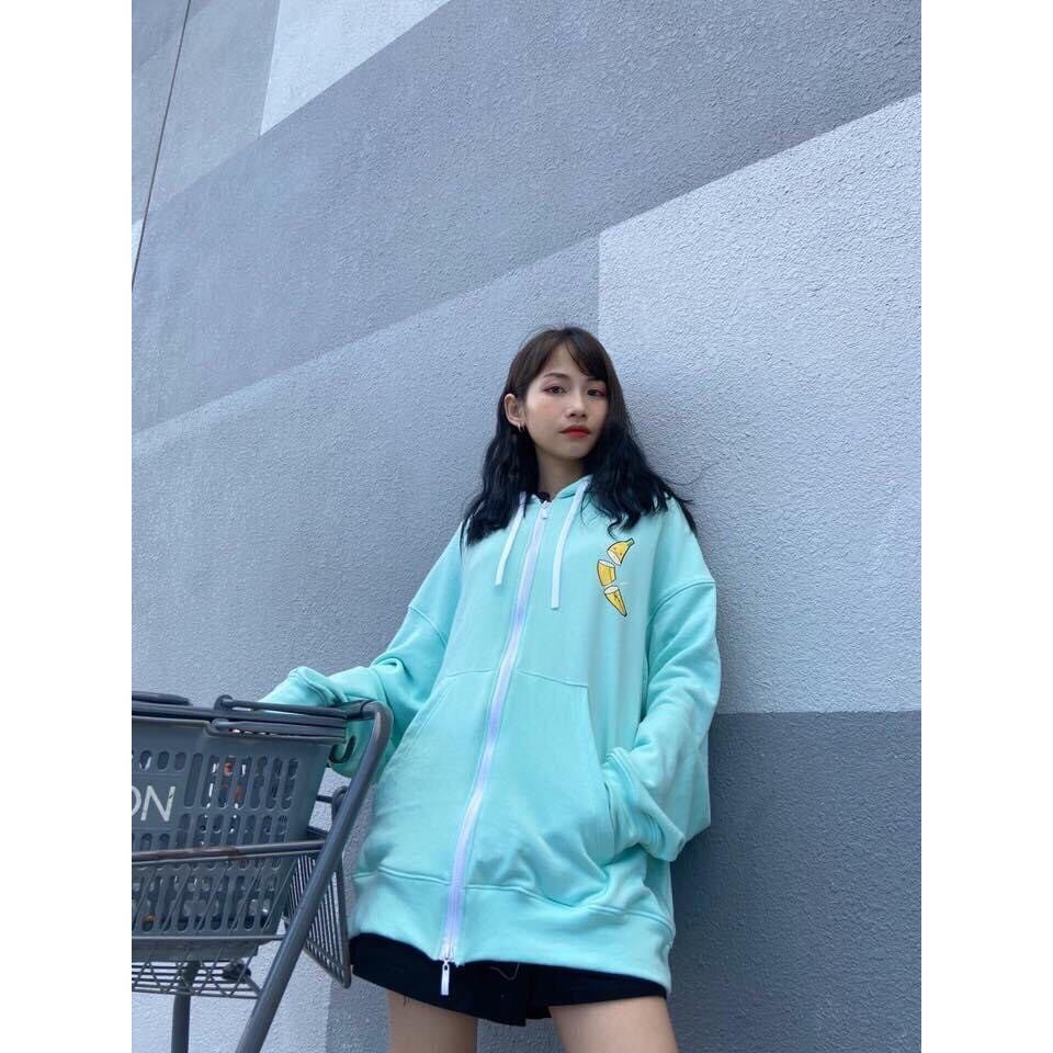 ÁO KHOÁC HOODIE TRÁI CHUỐI BANANA ULZZANG UNISEX - ÁO NỈ MŨ CHUỐI TRẮNG ĐEN XANH | BigBuy360 - bigbuy360.vn