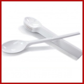 [Freeship 99k] Muỗng Nhựa Trắng Cao Cấp (50 Cái)