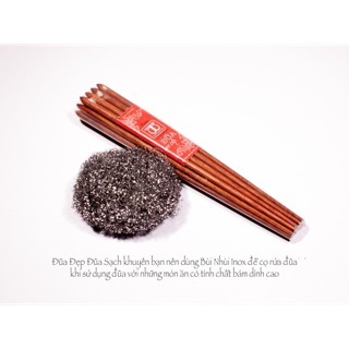 Bộ 10 đôi đũa ăn cao cấp đũa đẹp đũa sạch ( chất liệu gỗ cẩm)