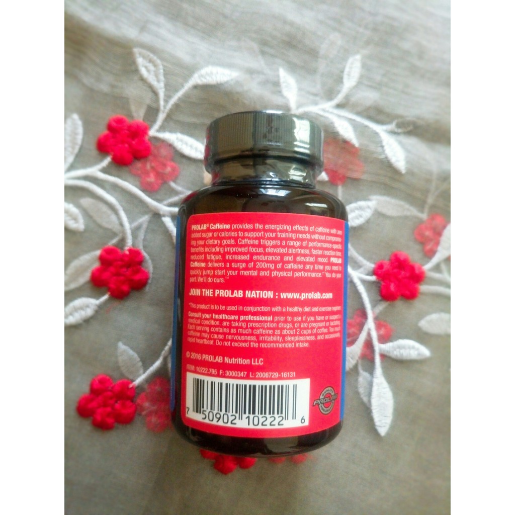 Caffeine viên nén 200mg Prolab Usa | Thế Giới Skin Care