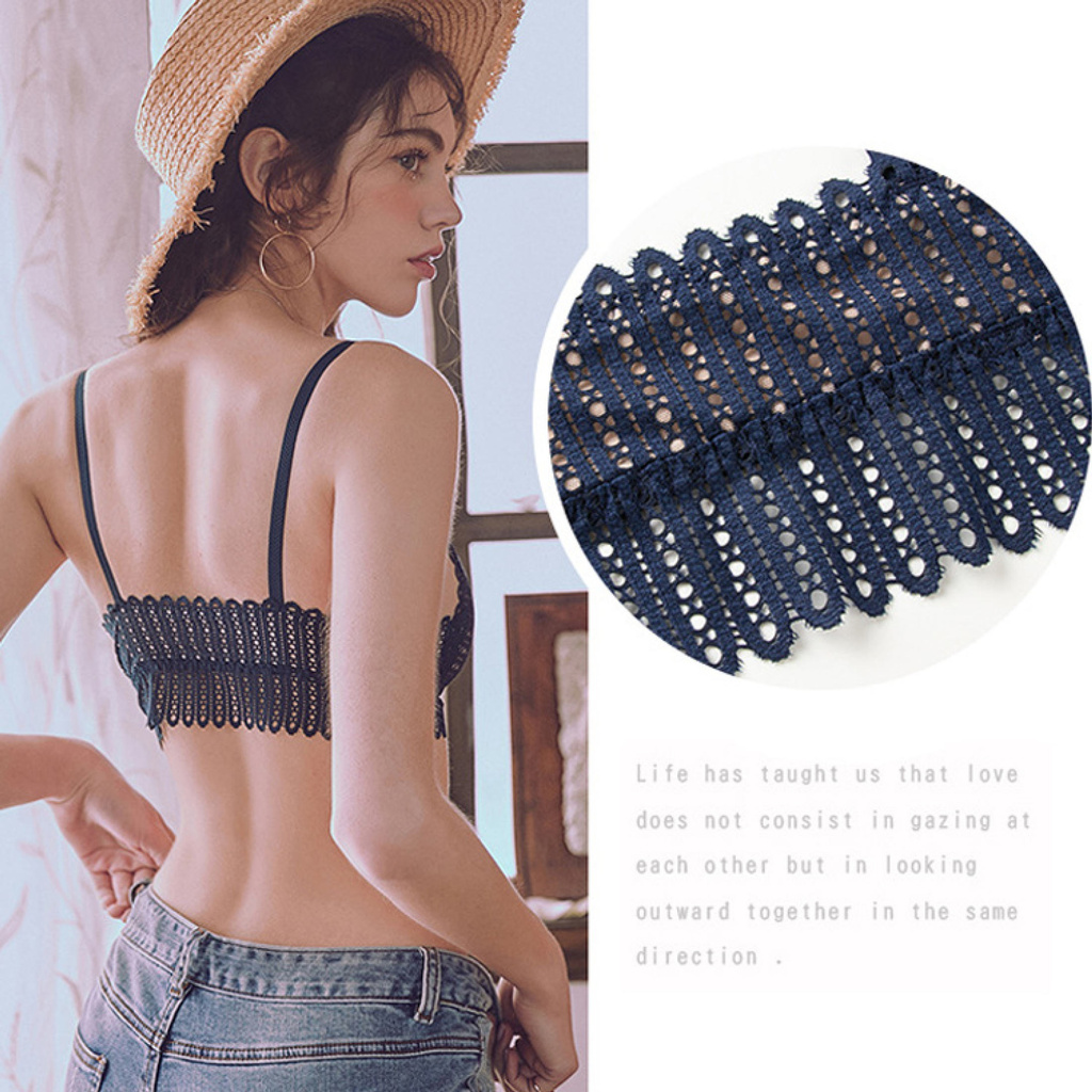 Áo Ngực Ren Đóng Cửa Phía Trước Không Dây Gợi Cảm UOEY Cho Nữ Áo Ngực Không Đường May Nâng Ngực Thoáng Khí-168