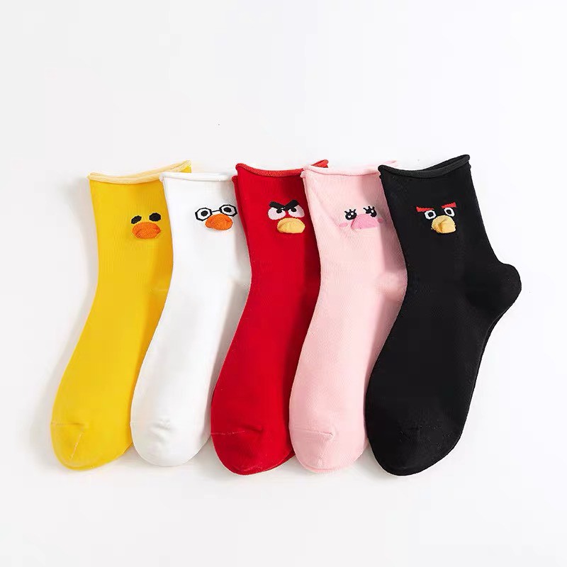 Tất cổ cao Bivota Vớ Nữ Cổ Cao In Hình Angry Bird Cực Xinh Xắn T29