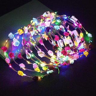 Vòng hoa đội đầu đèn led nháy