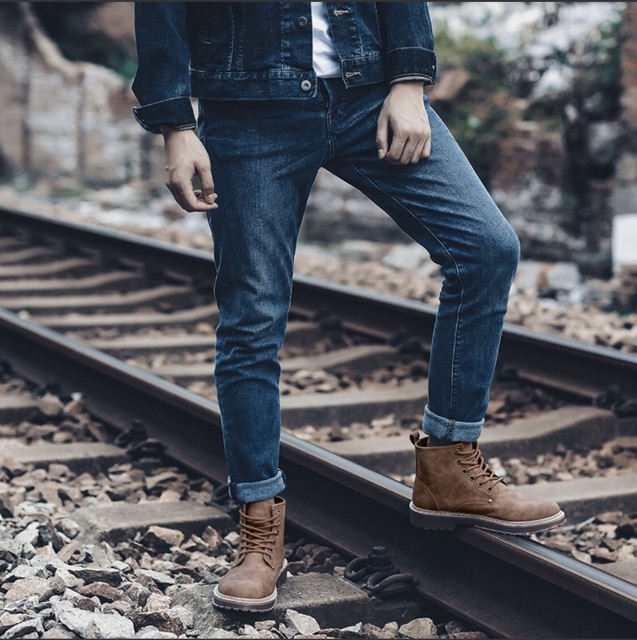 Giày nam cao cổ sneaker cao bồi hoang dã | BigBuy360 - bigbuy360.vn