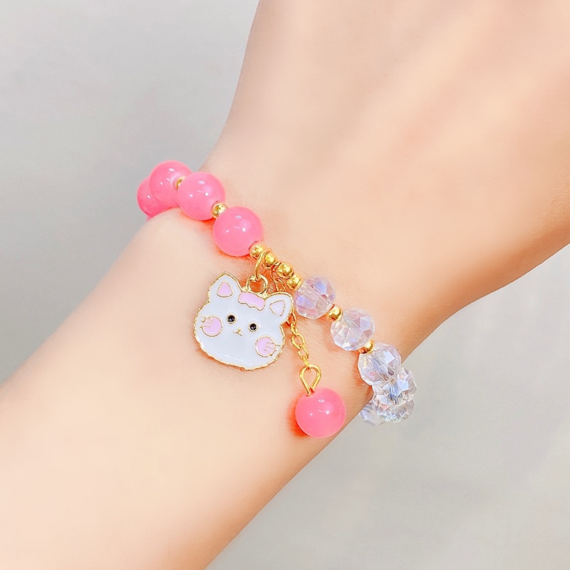 Vòng đeo tay TENDER AFTERNOONS chuỗi hạt hình bướm hoạt hình phong cách Hàn Quốc dễ thương cho trẻ em