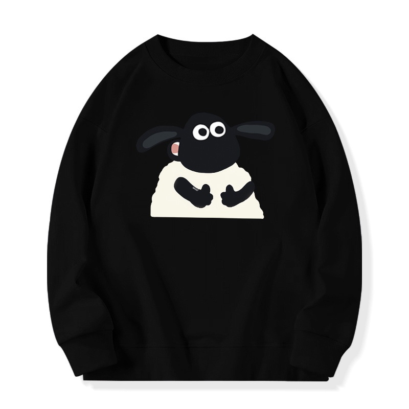 Áo sweater SELVZE tay dài cổ tròn in họa tiết thời trang cổ điển đường phố Mỹ cho nữ