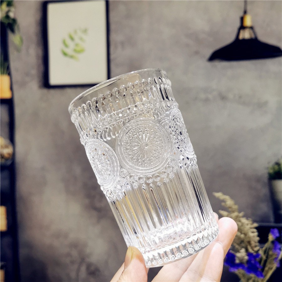 Ly Thủy Tinh Cao Cấp Chịu Nhiệt Họa Tiết Nổi