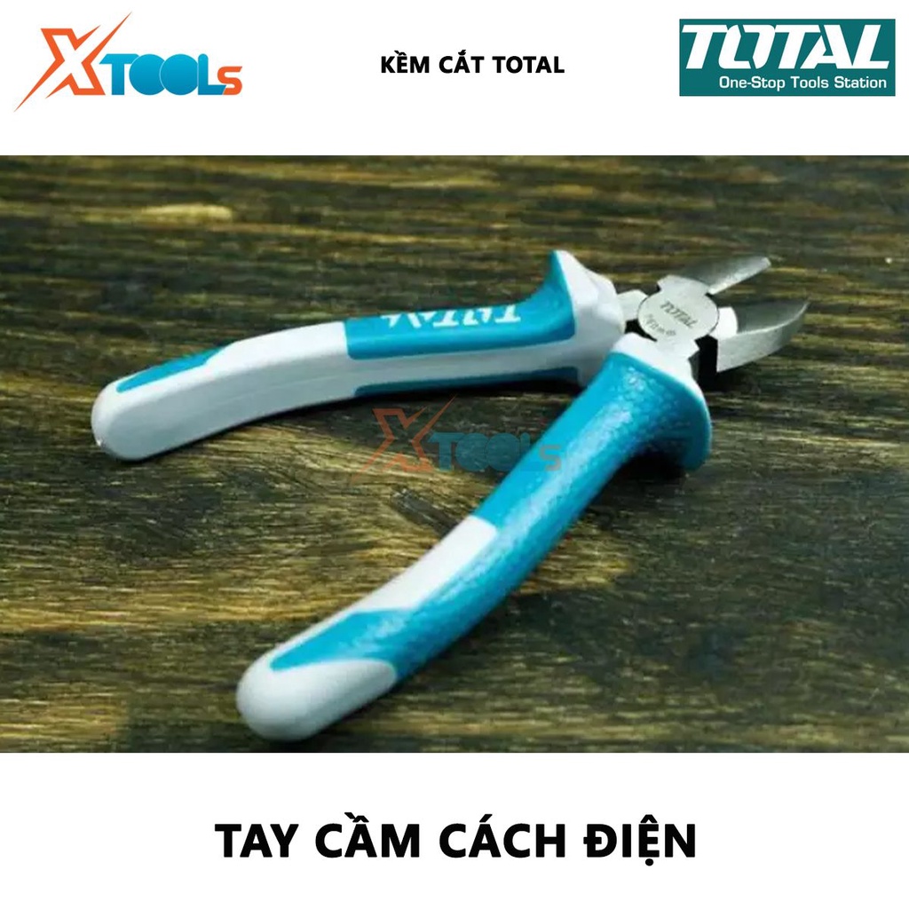 Kềm cắt Total | Kìm cắt Size: 6-7&quot;/160-180mm Đầu kềm răng đánh bóng và chống gỉ, dùng để sử dụng trong gia đình cũng khá