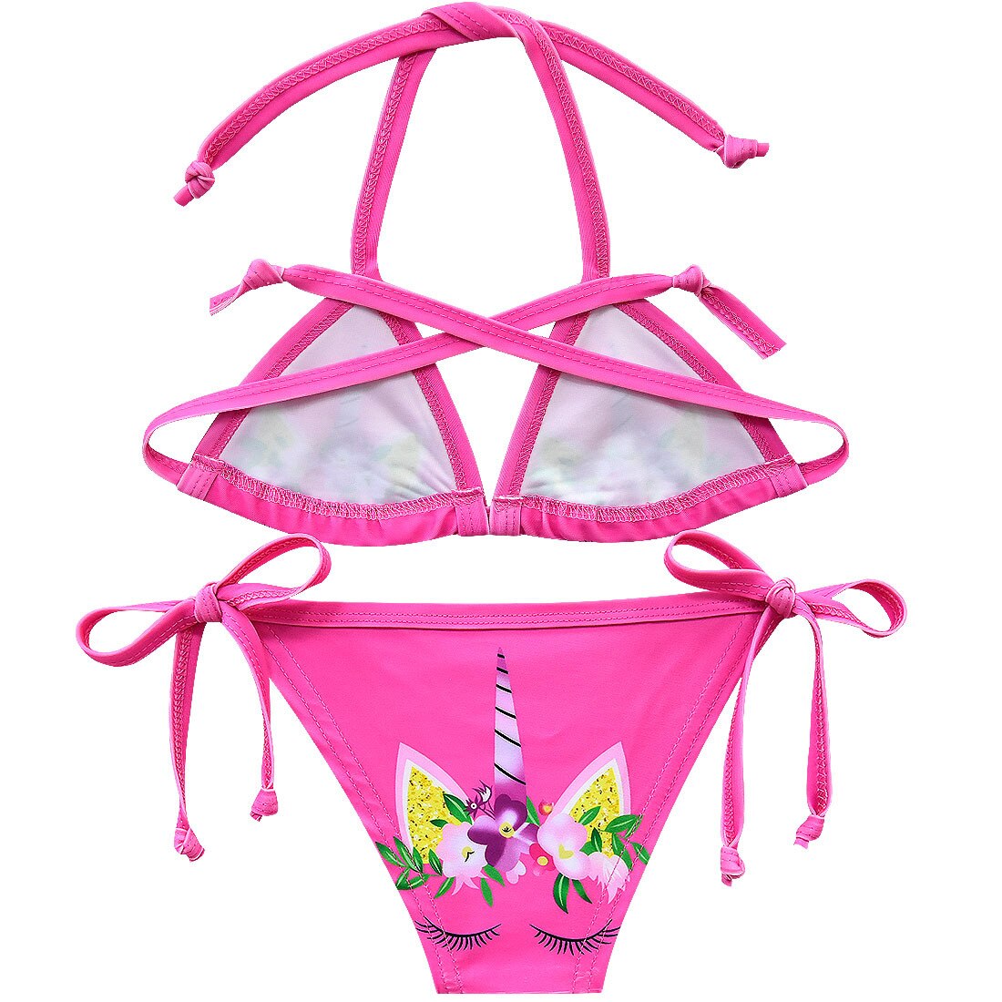 Bộ Đồ Bơi Bikini In Hình Kỳ Lân Đáng Yêu Thời Trang Mùa Hè 2019 Cho Bé Gái 3-12 Tuổi G48-8069