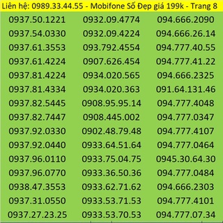 Sim Mobifone đẹp giá 199k