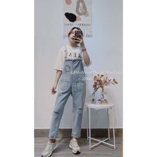 [ BAO ĐẸP ⚡HÌNH THẬT SHOP CHỤP ] set yếm jean kèm áo pull [ FREESHIP + HÀNG SẴN]