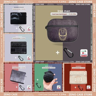 Vỏ Ốp Airpod Đựng Tai Nghe Airpods 1 2 Pro Nhiều Mẫu Sành Điệu Hàng Hiệu Chất Liệu Silicon Chống Va Đập - Zeno Case