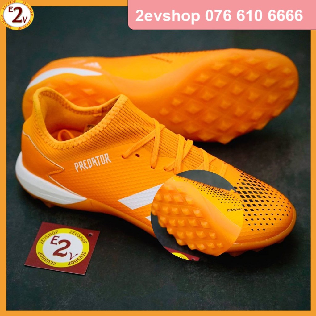 Giày đá bóng thể thao nam 𝐀𝐝𝐢𝐝𝐚𝐬 𝐏𝐫𝐞𝐝𝐚𝐭𝐨𝐫 𝟐𝟎𝟐𝟎 Cam đẹp, giày đá banh cỏ nhân tạo chất lượng - 2EV