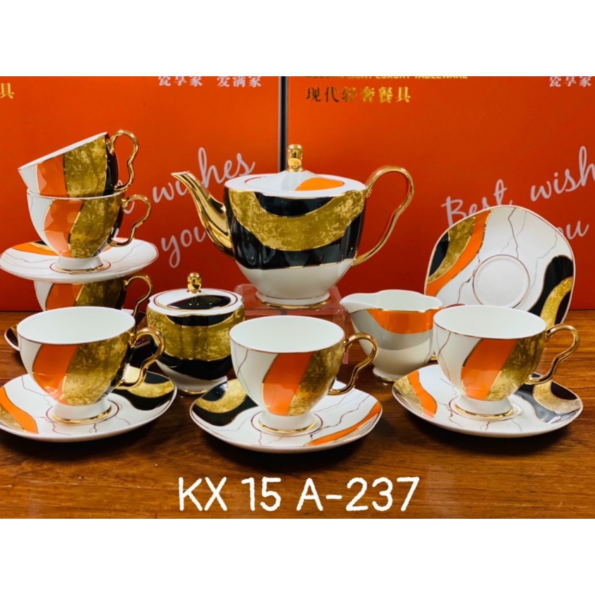 ấm chén cao cấp sứ xương kèm hộp quà tặng cao cấp. bộ ấm pha trà cao cấp. bộ tách trà cao cấp