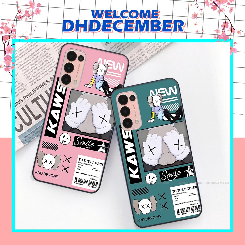 Ốp lưng Oppo RENO 5 in hình gấu K@ws, gấu nâu, dor@emon RẺ- ĐẸP- BỀN