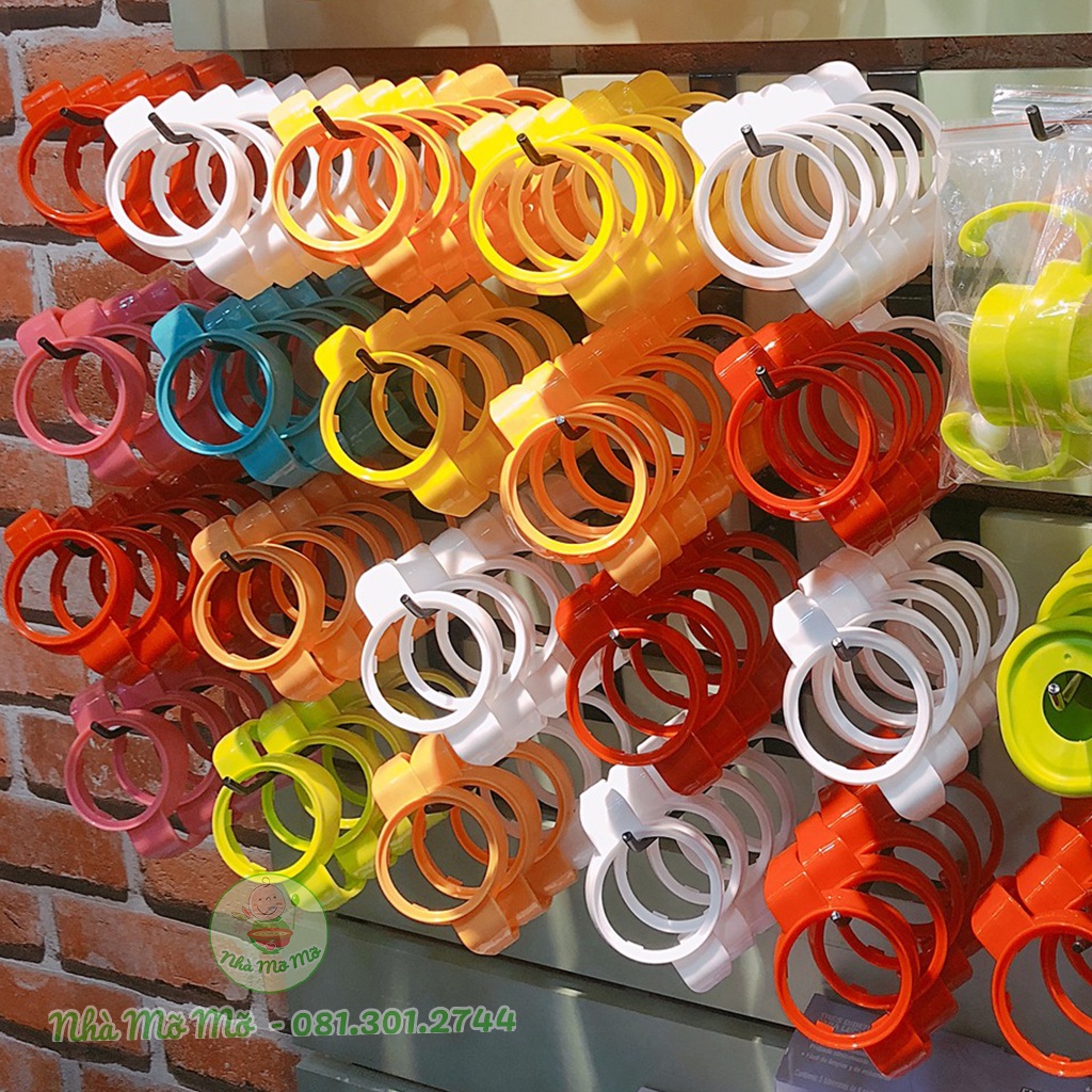 Tay cầm bình sữa Pigeon cổ rộng Lanisnoh Momma Nắp bình đủ màu - Nhà Mỡ