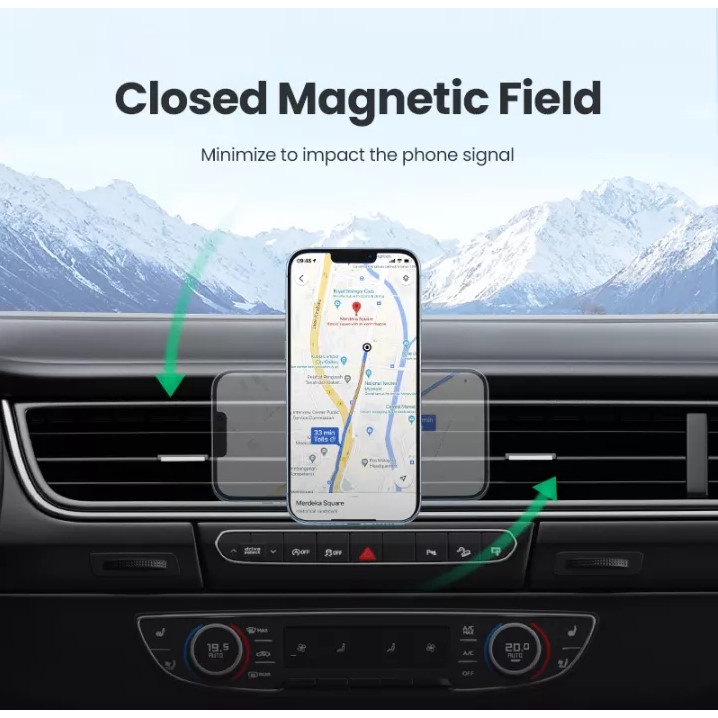 Giá đỡ điện thoại UGREEN từ tính gắn lỗ thông gió 3.5-7 inch thích hợp cho Samsung s22 iphone13 pro max iphone12 promax