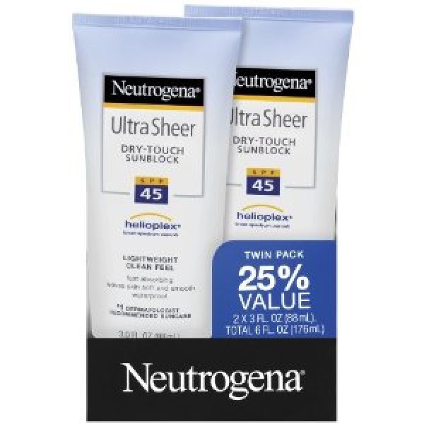 Chống Nắng Neutrogena Ultra Sheer Sunblock SPF 45- Pack 2 Tube