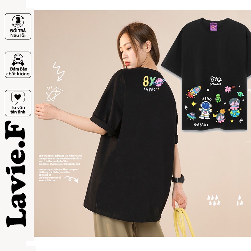 áo thun nam nữ tay lỡ unisex Lavie.F, phông form rộng freesize tee basic thun cotton Z1