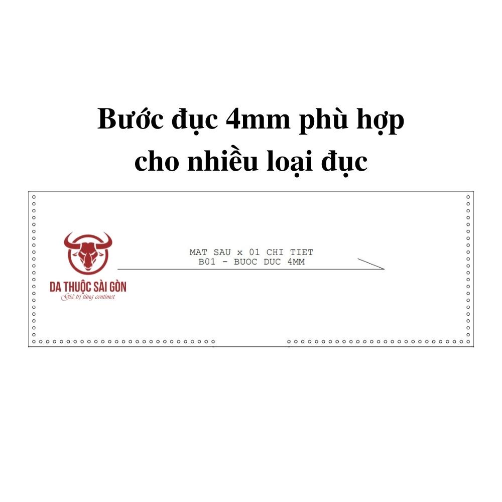 Rập ví nam handmade bước đục 4mm - Da Thuộc Sài Gòn - MSP: RAP-B01