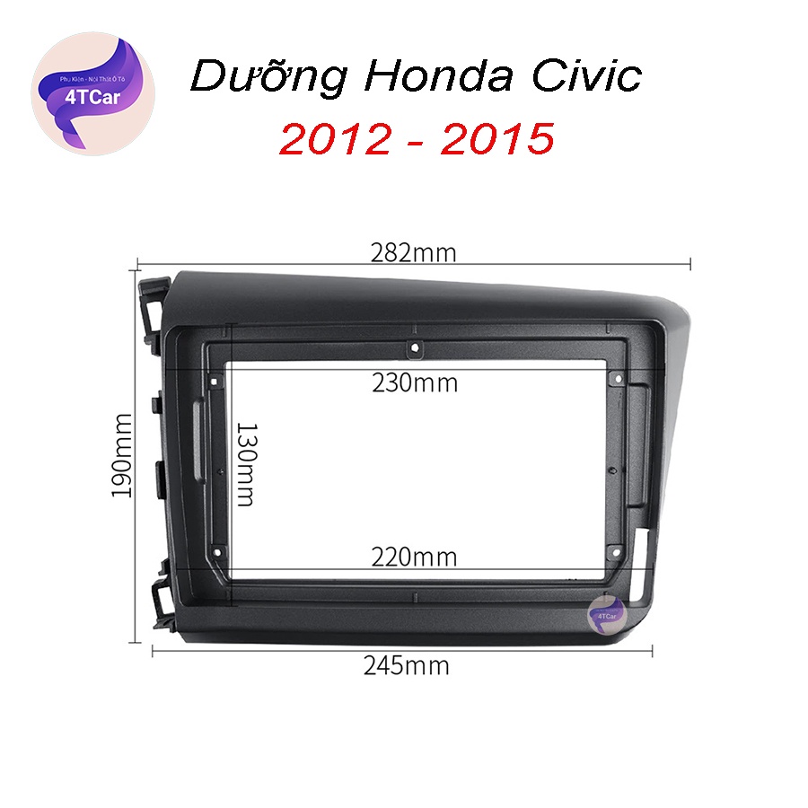 Mặt dưỡng Honda Civic 2012-2015 (9 inch)