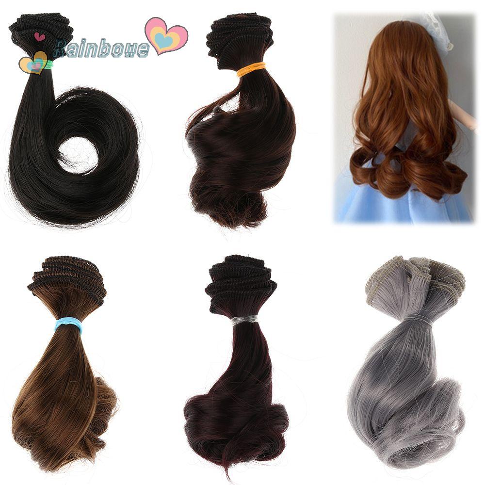 Tóc Giả Xoăn Dài 15cm * 100cm Bằng Lụa Chịu Nhiệt Cao Cho Bé