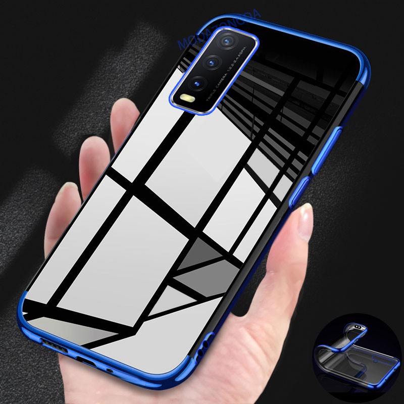 Ốp Lưng Silicon Trong Suốt Viền Màu Cho Vivo Y20S Y20S Y 20s