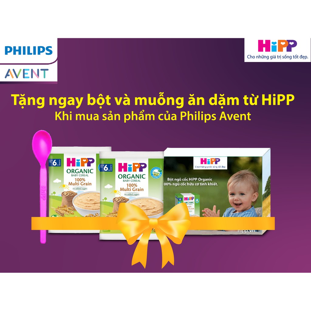 [Quà Tặng] Bột Và Muỗng Ăn Dặm Hipp - Áp Dụng Khi Mua Các Sản Phẩm Phi.lips.Avent Với Đơn Hàng Từ 500k