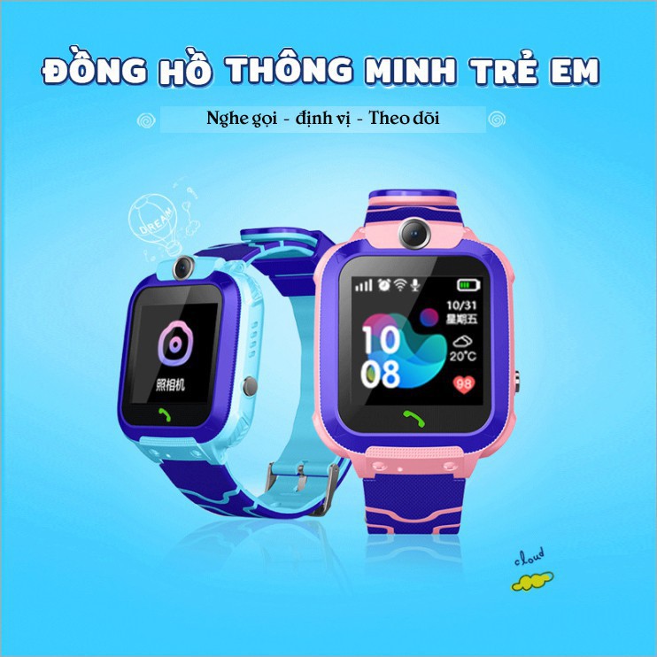 ☸❡♙☍❀♙Đồng Hồ Thông Minh Trẻ Em S12 Chống Nước IP67 Có Tiếng Việt Tư Vấn 2 Chiều - BH 3 Tháng[Chính Hãng Công ty]