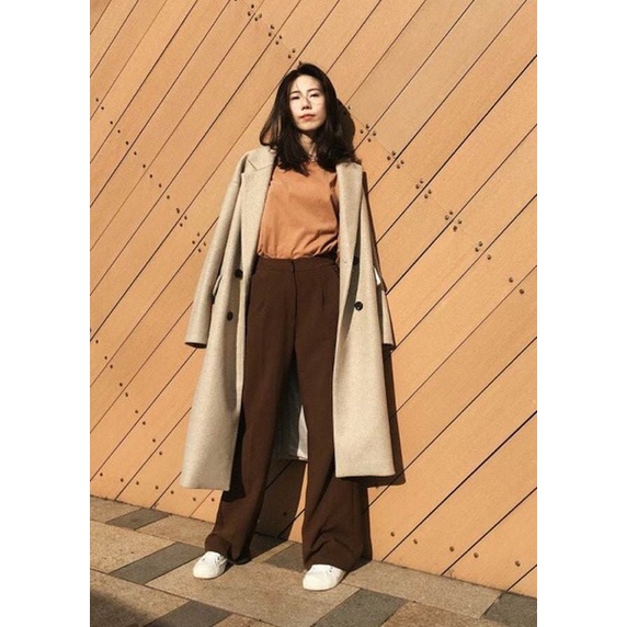 Vải quần tây màu nâu socola