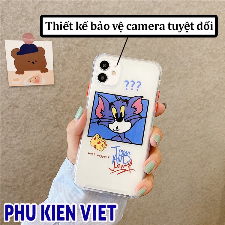 Ốp lưng iphone Tom & Jerry chống sốc 4 góc 5/5s/6/6plus/6s/6splus/7/7plus/8/8plus/x/xr/xs/11/12/pro/max/plus/promax | BigBuy360 - bigbuy360.vn