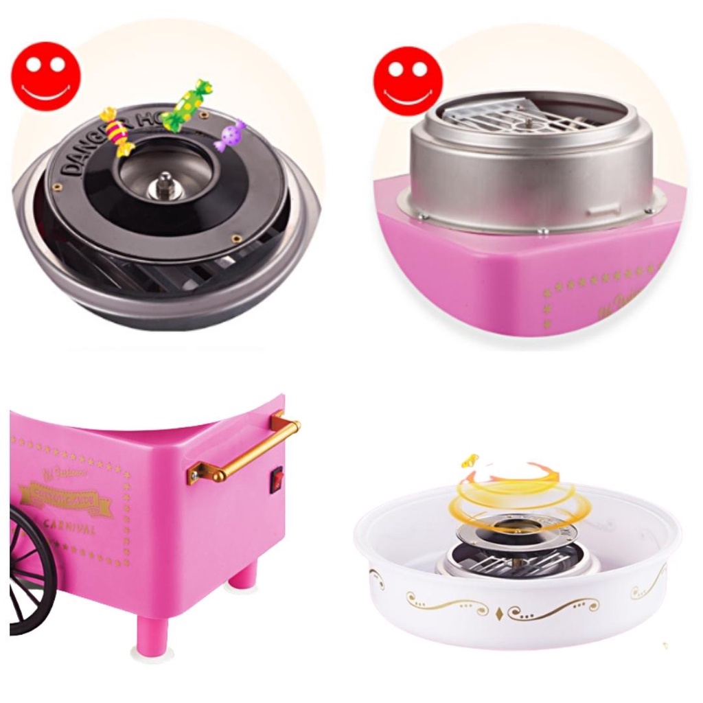 Máy làm kẹo bông gòn có bánh xe