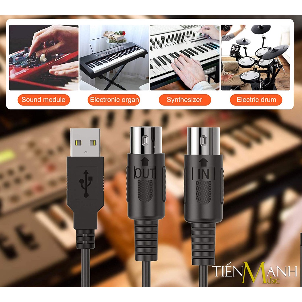 [Chính Hãng] Dây Cáp Midi USB-A DOREMiDi MTU10 Cable Cao Cấp Cho Đàn Piano, Organ, Keyboard MTU-10