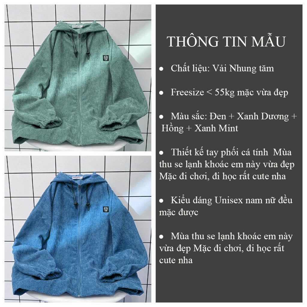 Áo khoác Unisex có mũ LOG.COW thu đông_VIETCEN