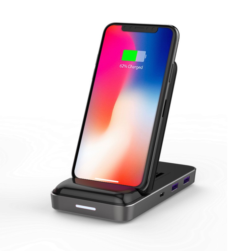 Đế sạc kiêm cổng chuyển HyperDrive 7.5W Wireless Charger Usb-C Hub